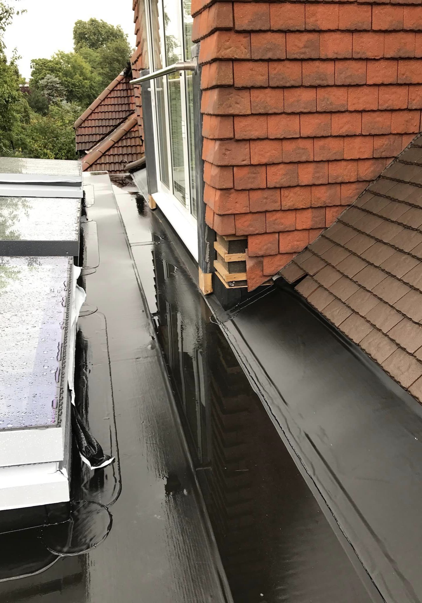 EPDM Rubber Roofing System new installed