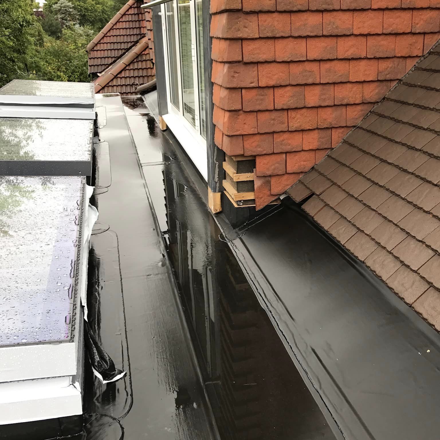 EPDM Rubber Roofing System new installed