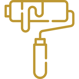 gold paint-roller icon